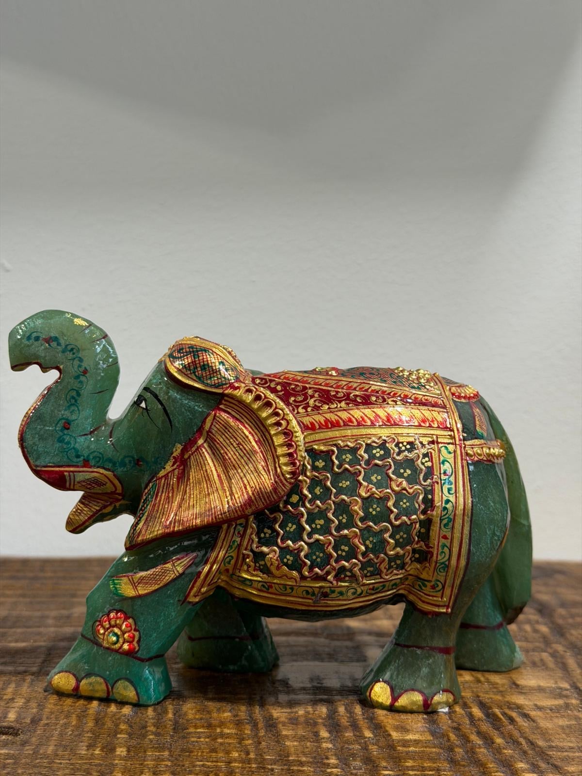 Decorative Green Elephant Statue