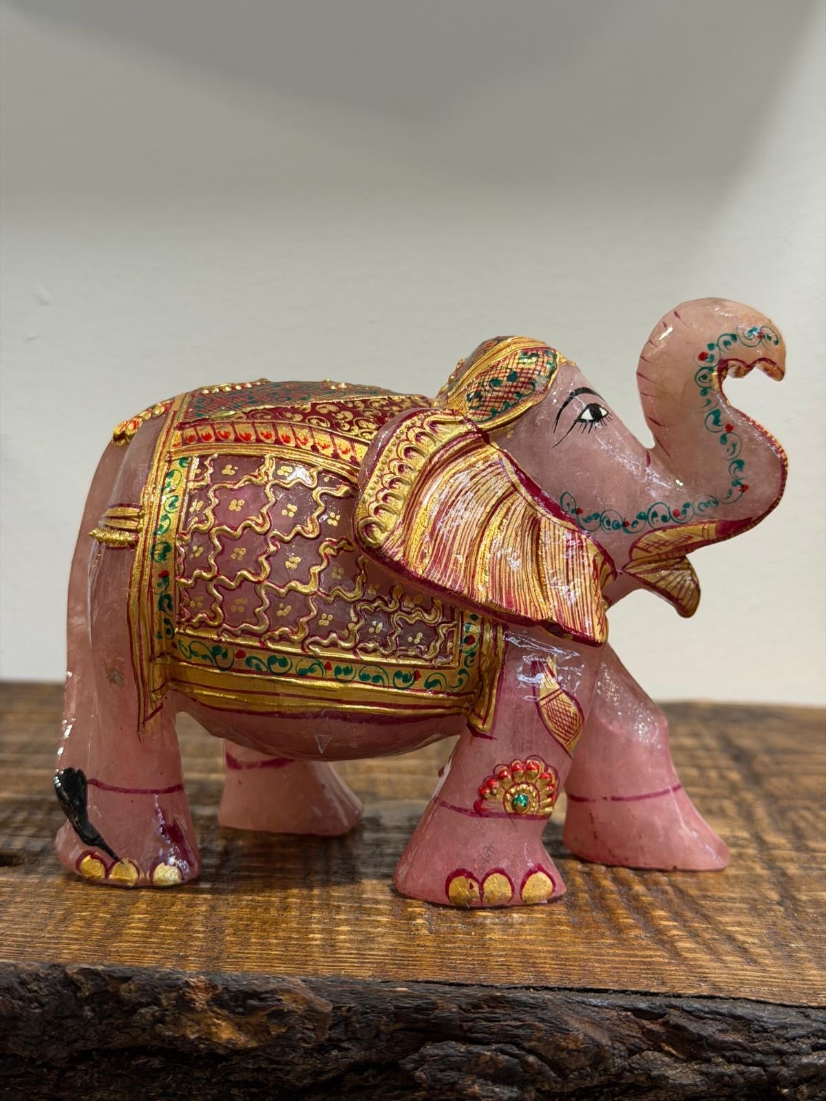 Decorative Pink Elephant Figurine