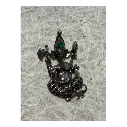 Ganesha — Silver, Diamonds & Stones