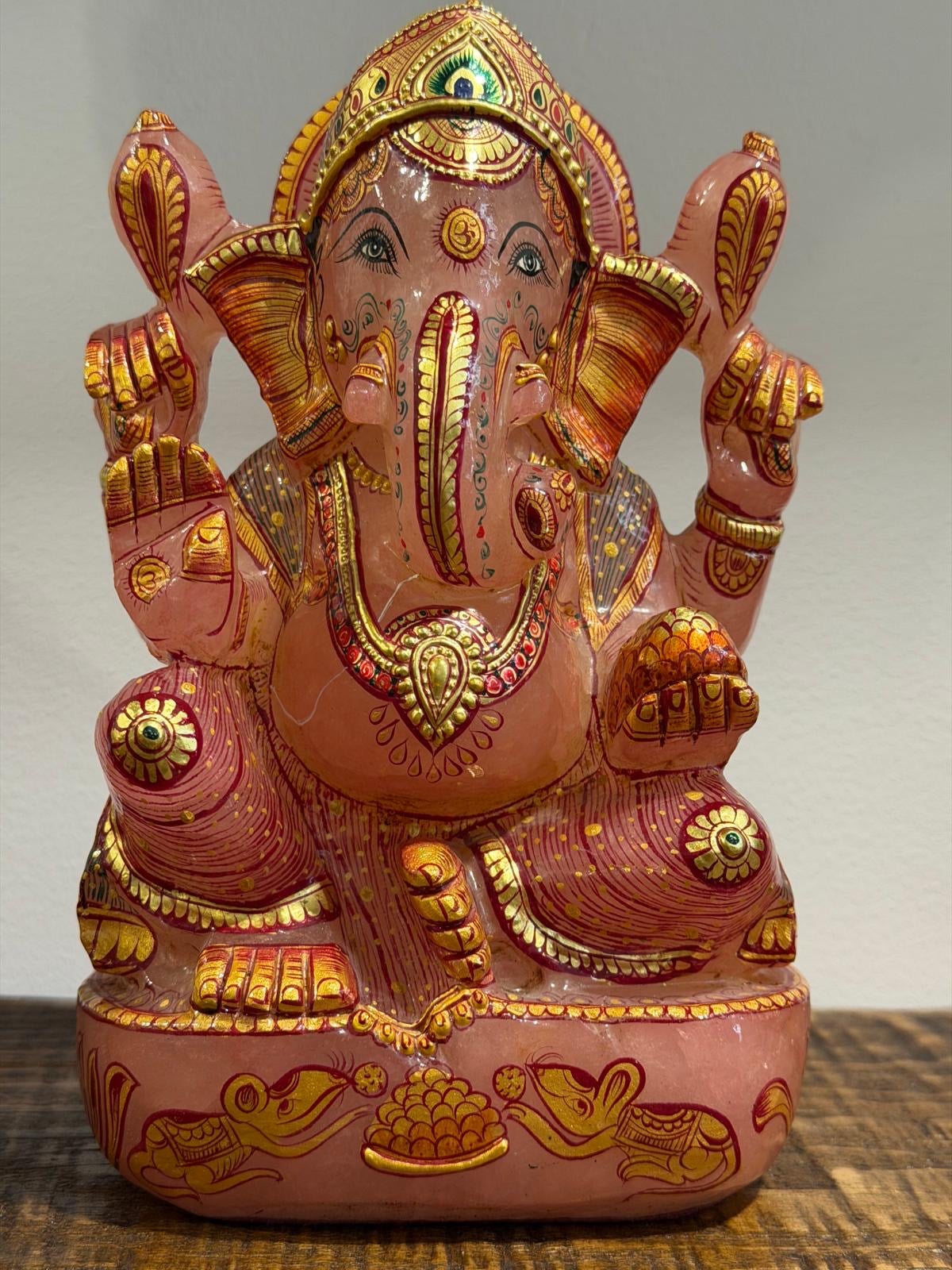 Ganesha Gold Ornament Statue
