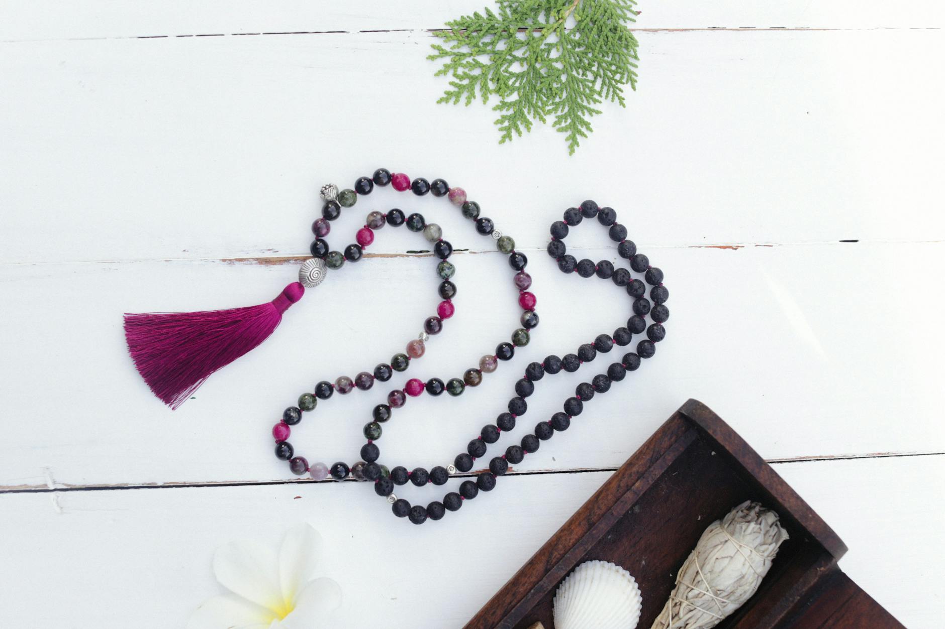 Japamala mala beads for meditation and spiritual practice