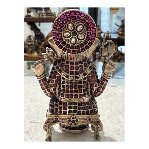 Amethyst Inlaid Deity Statue