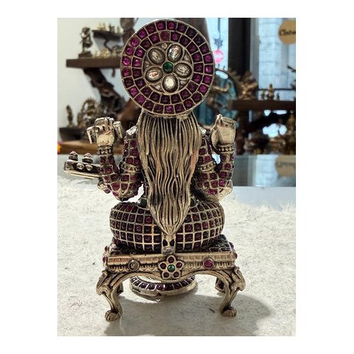 Gemstone Inlay Deity Statue