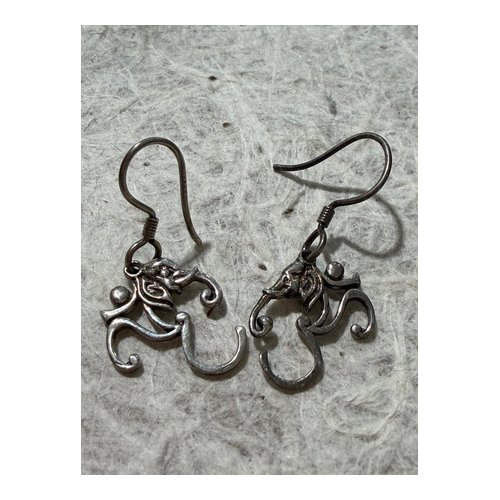 Kraken Tentacle Silver Earrings