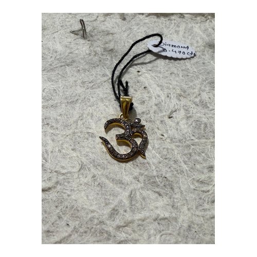 Om Brass Crystal Pendant