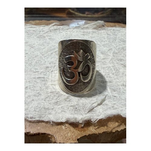 Om Symbol Silver Ring