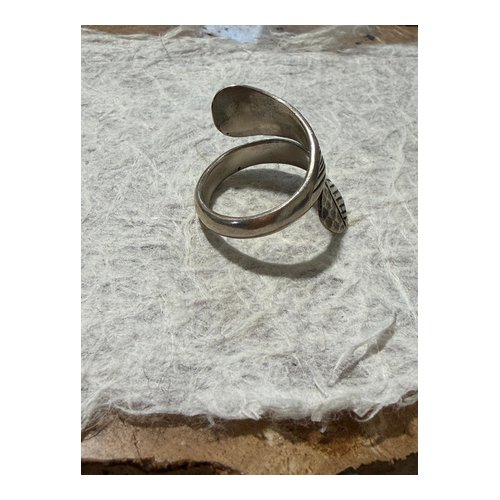 Silver Feather Wrap Ring