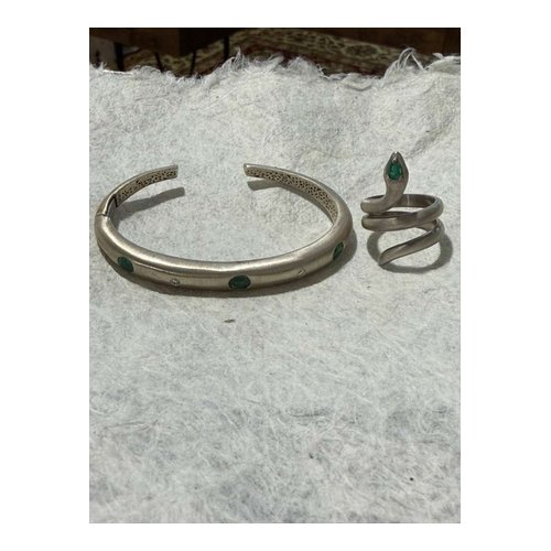 Silver Snake Jewelry Set