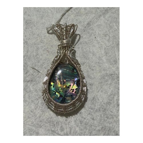 Wire-Wrapped Labradorite Pendant