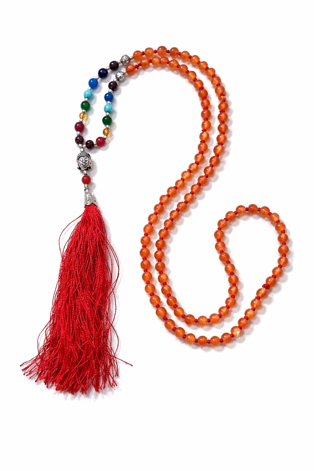 Orange Agate Japamala