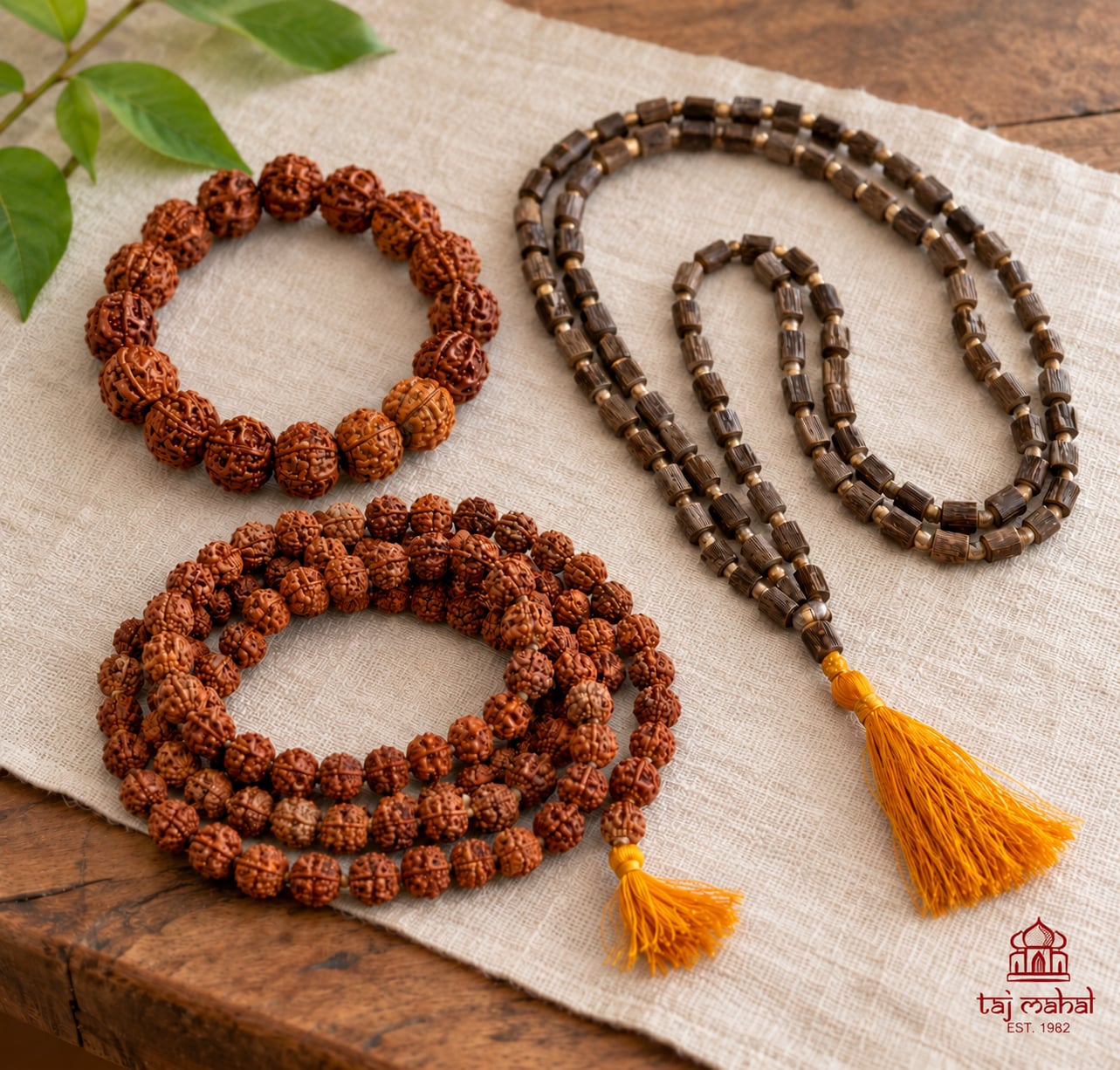 Colorful japamala beaded necklaces