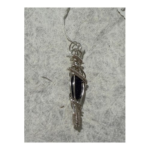 Black Tourmaline Wire Wrapped Pendant