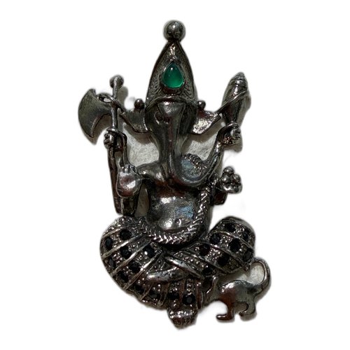 Ganesha Statue with Emerald