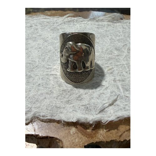Silver Elephant Statement Ring