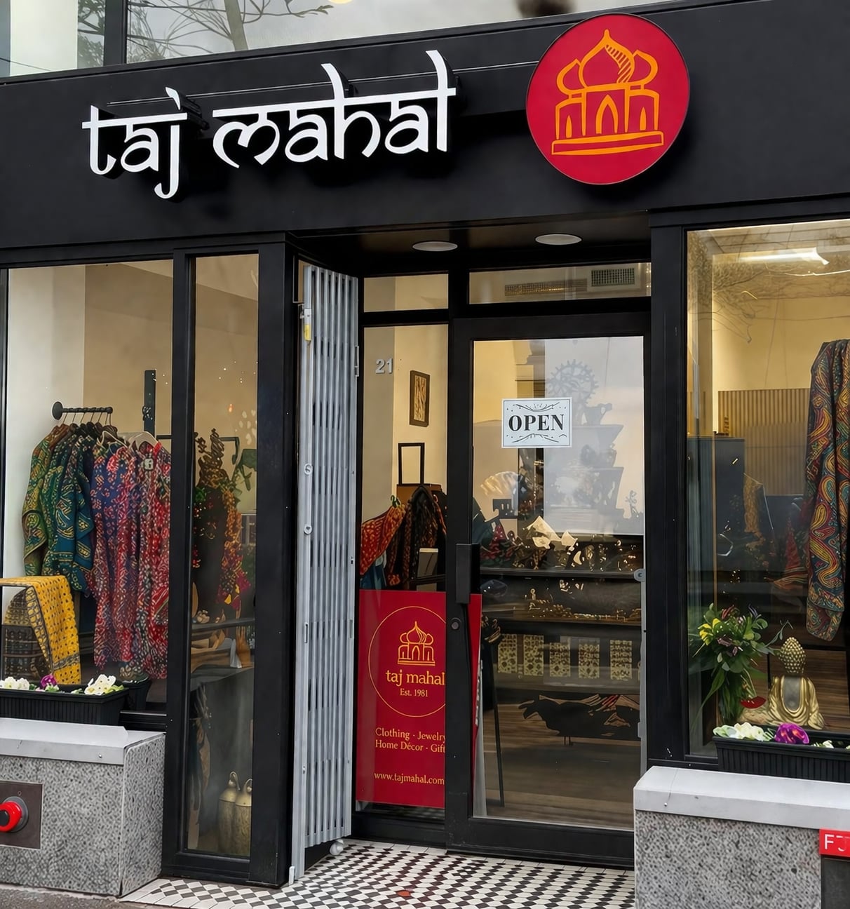 Taj Mahal Emporium storefront heritage