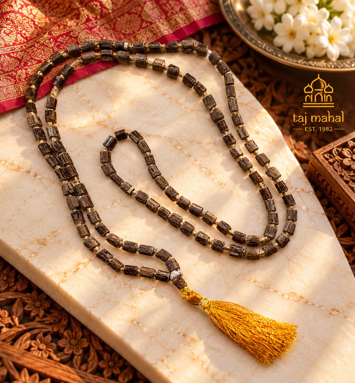 Tulsi Japamala prayer necklace